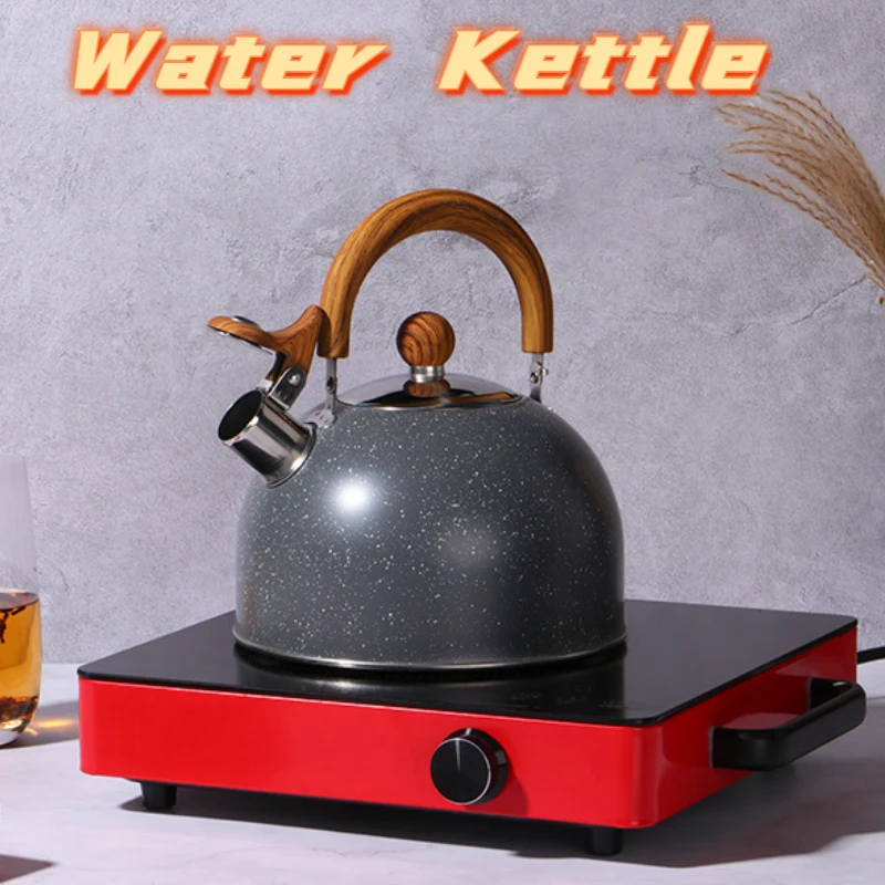 

Water Kettle Whistling Tea Kettle Pot Stovetop Teapots Stainless Steel Teapot Cooking Accessories Anti Heat Handle Loud Whistle