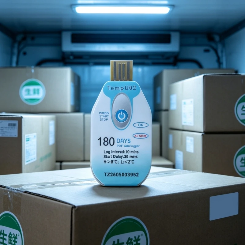 Accurate Temperature Logger 180 Days For Cold Chain Logistics Strong Metal Design
