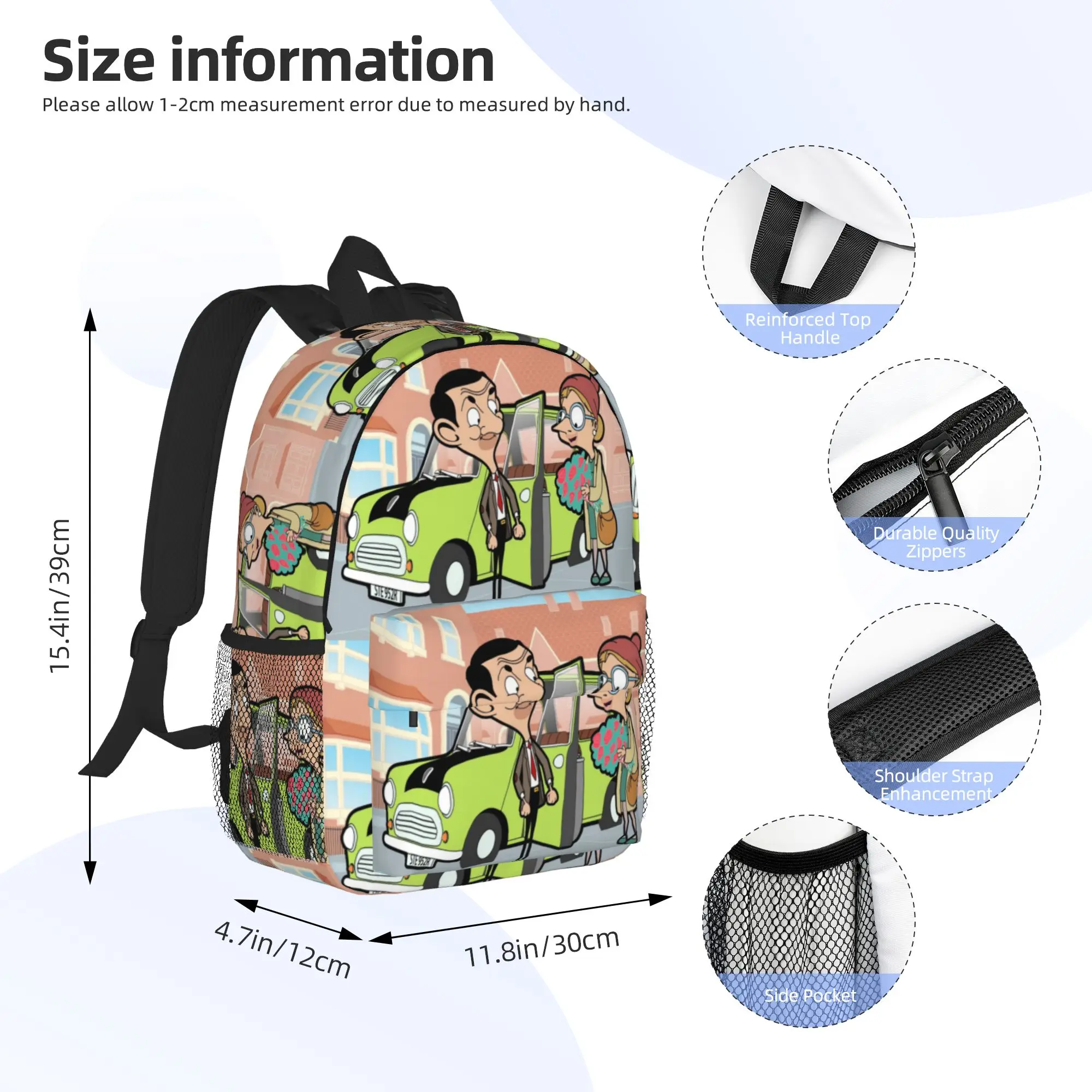 Mr B-Bean-S Backpack Hot Sale Daypack Large Capacity Boys Girls BookBag Shoulder Bags for Men Women School Bag