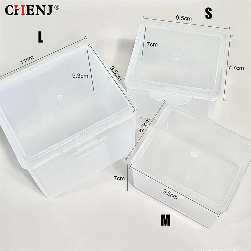 Photocards Storage Box Transparent Stickers Korea Idol Card Holder Desk Storage Organizer Classification Box School Stationery
