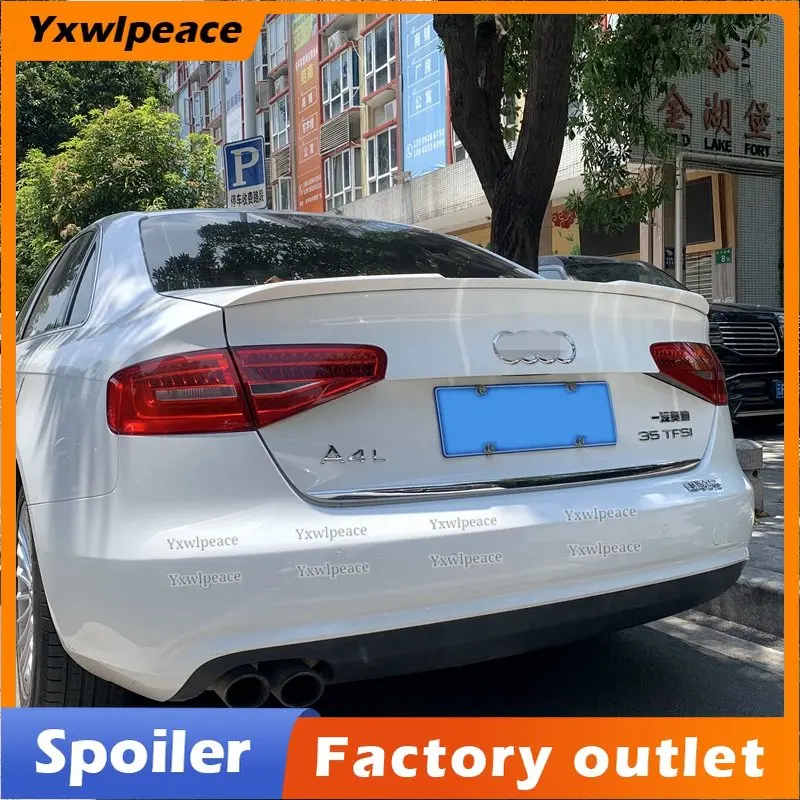 

For Audi A4 B8 B8.5 2009-2016 Spoiler ABS Plastic Material Primer Color Rear Trunk Lip Spoiler Wing Car Styling