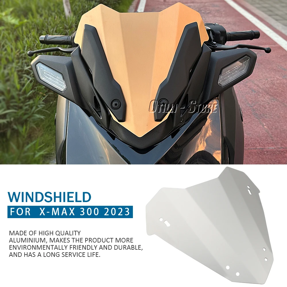 

Motorcycle Accessories Windshield Windscreen Aluminum Kit Deflector Fit For YAMAHA X-MAX 300 X-MAX300 XMAX 300 XMAX300 2023