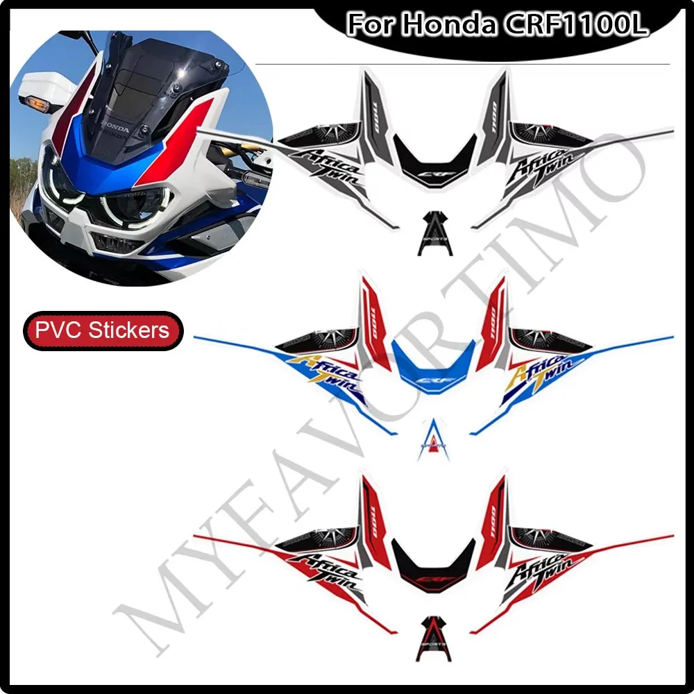 

For Honda Africa Twin CRF1100 CRF 1100 L Adventure Side Tank Pad ADV Visor Fairing Fender Set Body Stickers Protection 2019-2021