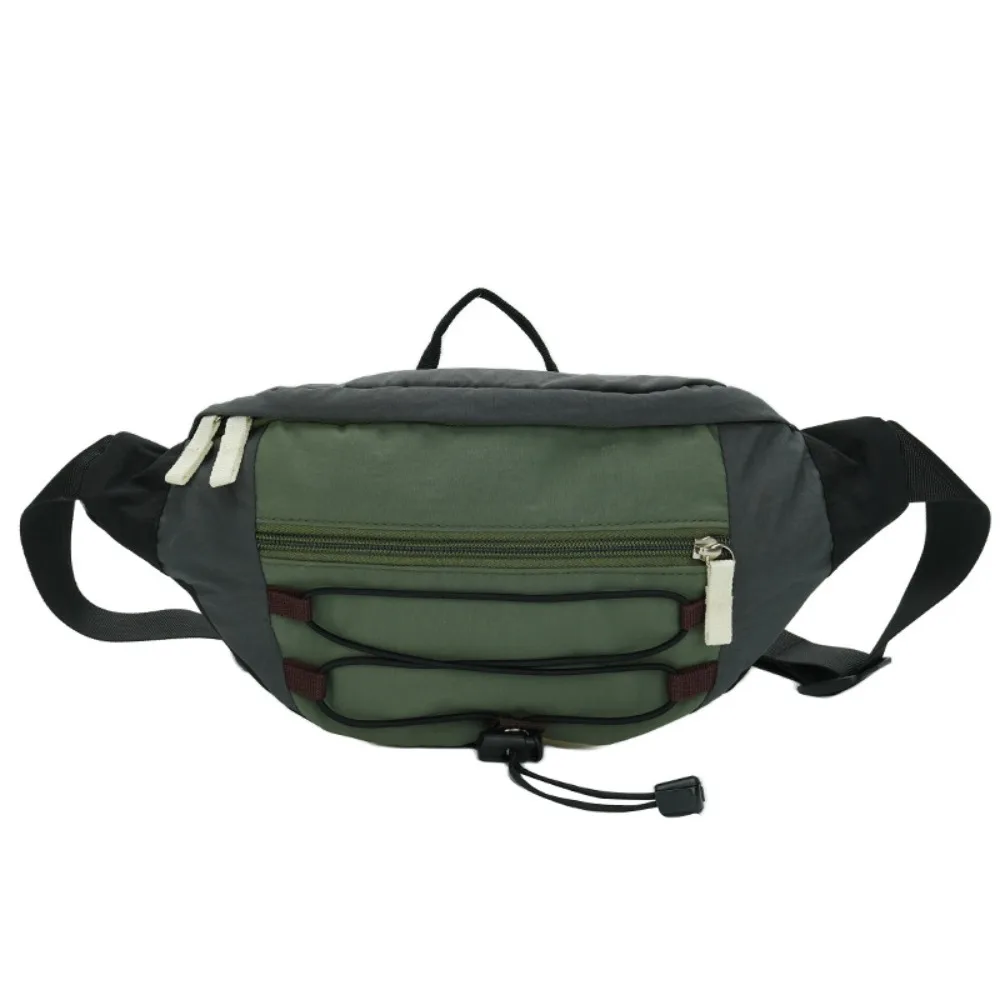 

Casual Patchwork Contrast Color Men Chest Bag Nylon Y2k Outdoor Waist Bag Crossbody Bag Large Capacity Sports Walking Bag Women