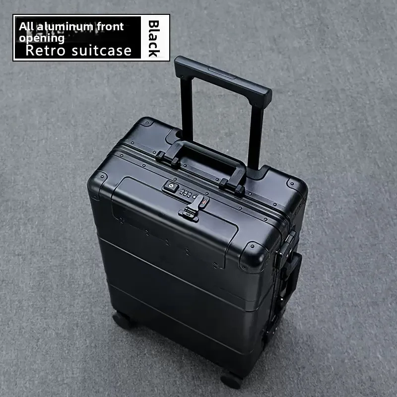 KLQDZMS Handgepäck-Reisetasche, 20 Zoll, Boarding-Box aus Aluminium-Magnesium-Legierung, 28 Zoll, hochwertiger Koffer mit großem Fassungsvermögen
