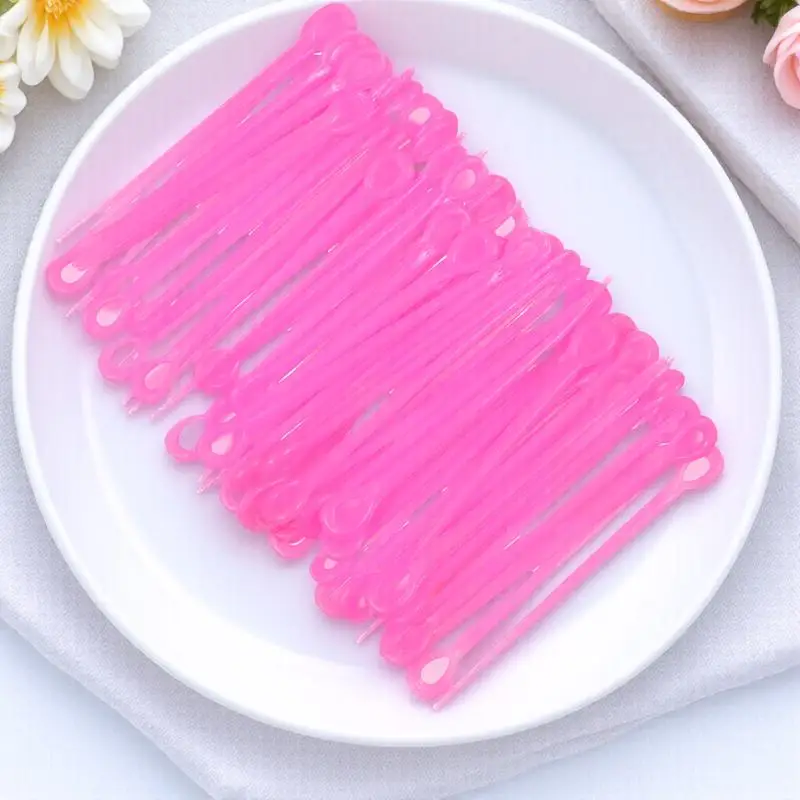 

Stylish Hair Accessory Set 2 Packs Perming Needles Roller Clips Plastic Hair Pins Curler Tools for Daily Styling Random Color