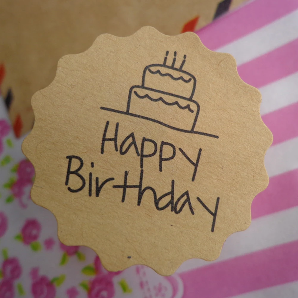 120 Pcs Sealing Stickers Craft Paper Tags Round Enclosure Cards Gift Tags Enclosure Cards For Wedding Sturdy Thick Labels