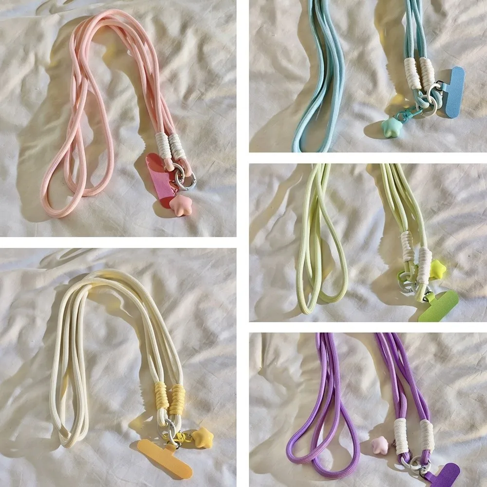 

Ремешок для мобильного телефона со звездой, подвесная веревка, съемный ремешок для телефона через плечо, анти-потерянный универсальный шейный ремешок для телефона, нашивка для ремешка