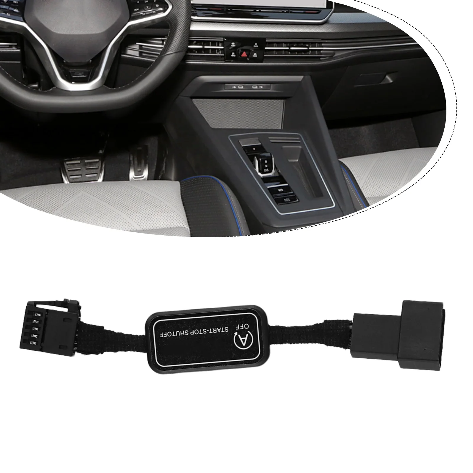 Black Auto Stop Start Switch Car Control Switch Wear-Resistant Design Feature Direct Installation Process Black