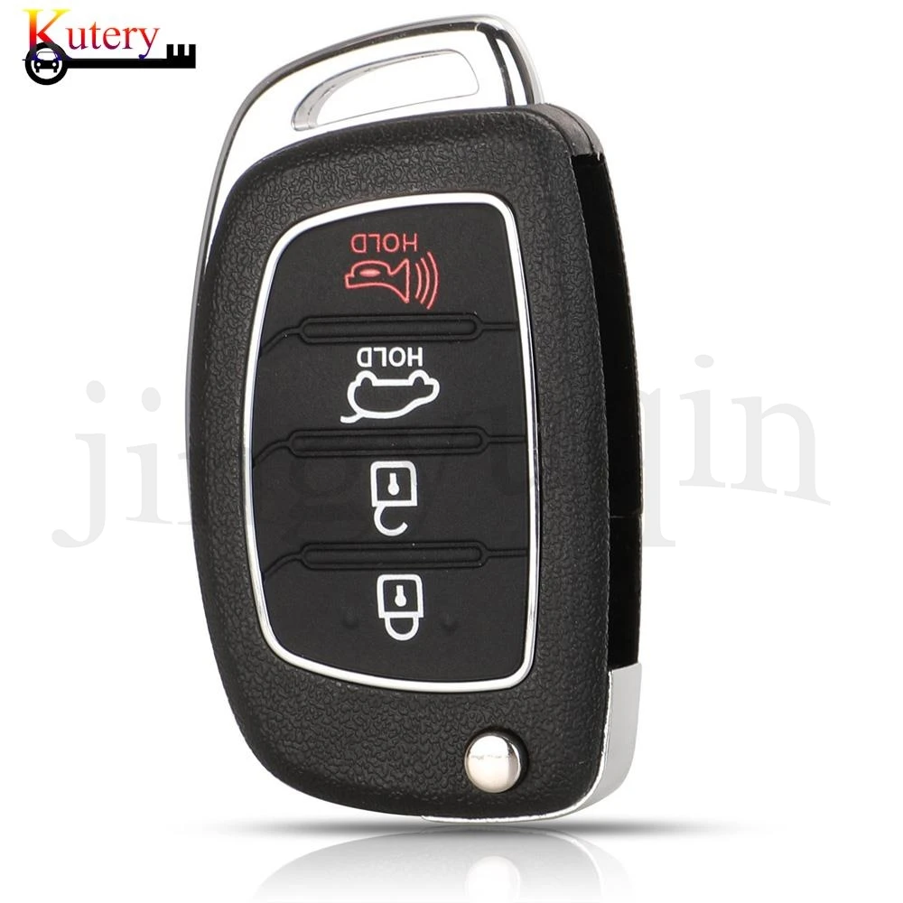 jingyuqin Folding Remote Car Key For Hyundai Accent Ix35 I30 Solaris Tucson I20 Santa Fe 315/433MHZ ID46 Chip 4Buttons Keyless