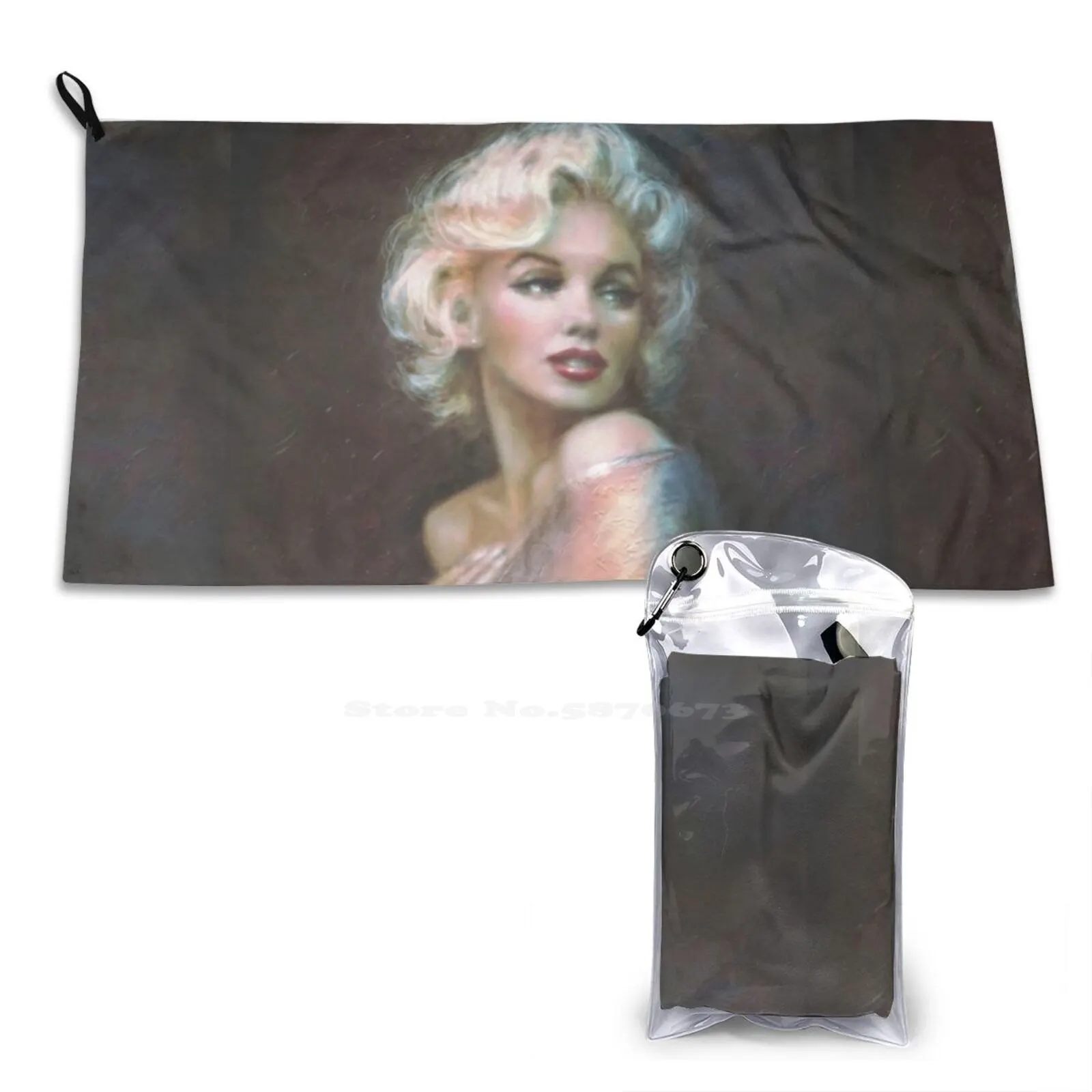 

Marilyn Ww Soft Microfiber Fabric Face Towel Marilyn Diva Icon Theo Danella Portrait Lips Eyes Woman Blond Celebraties Mm