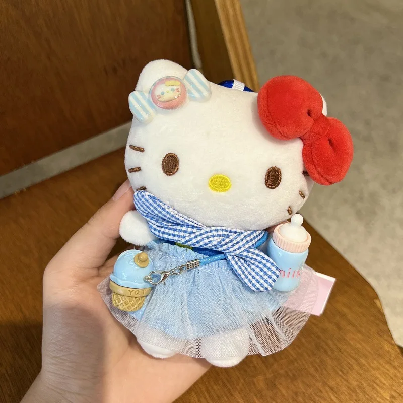 Hello Kitty peluche poupée à la mode porte-clés bricolage mignon Patch sac pendentif pour enfant fille cadeau