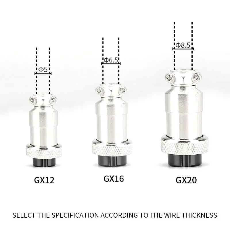 5/10/100Set GX12 GX16 GX20 2 3 4 5 6 7 8 9 10 12 14 15 Pin Docking Aviation Plug Socket Waterproof Circular Connector