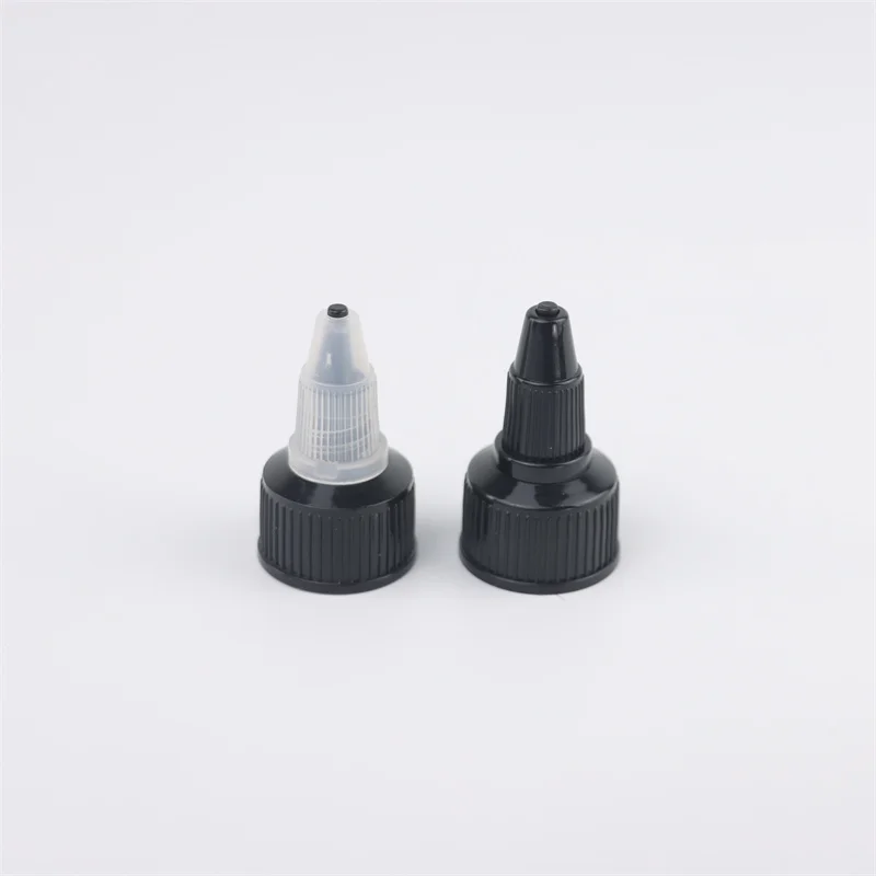 10pcs/lot Factory wholesale black white red 20 410 twist off cap twist top cap for gel bottle 18mm 24mm squeeze bottle