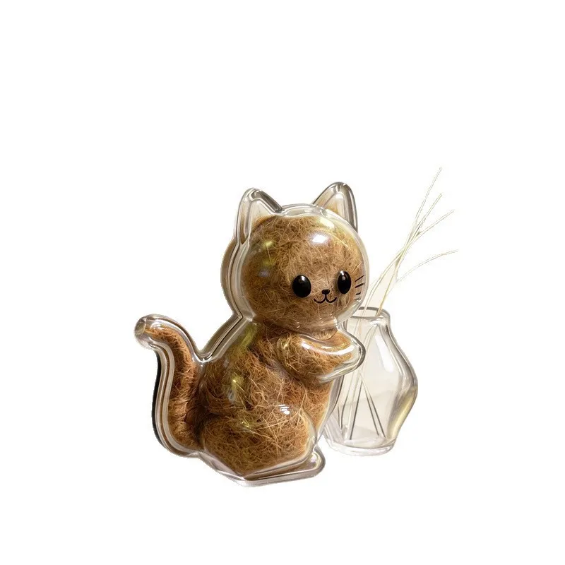 Katzenhaar-Erinnerungsmagnet für den Kühlschrank, Transparente Kapsel, DIY-Gedenkstück zur Aufbewahrung von Katzenbärten, Geschenk bei Haustierverlust