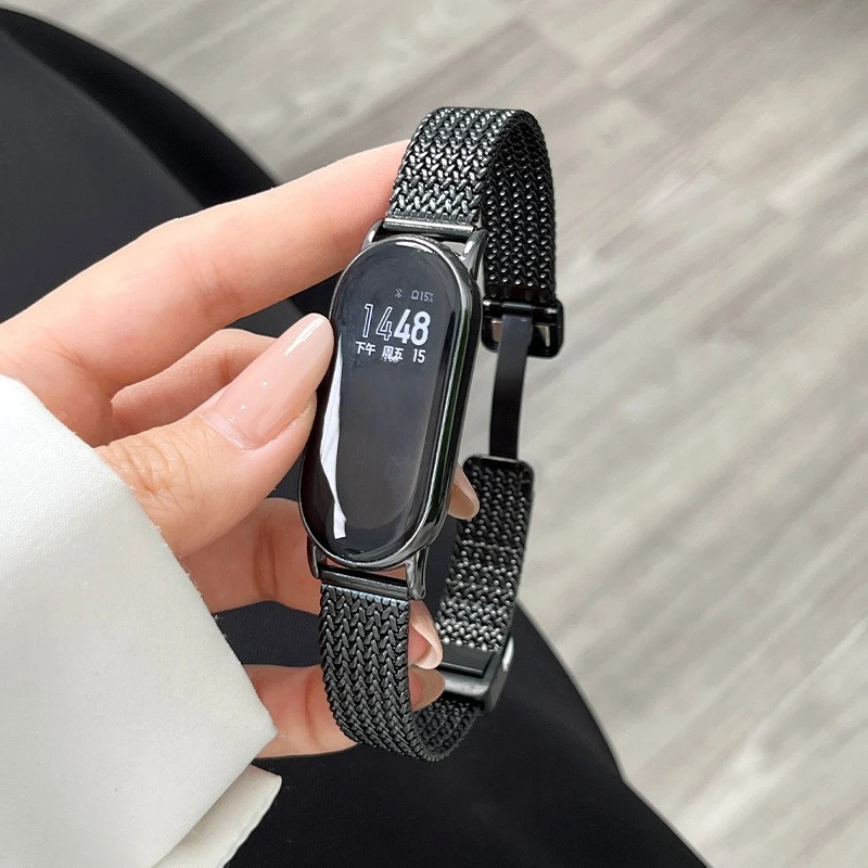 Metal Strap For Xiaomi band 9/8 Magnetic Bracelet Sport Watchband For Mi band 9/8 Woman Man Strap SmartWatch Correa Wristband