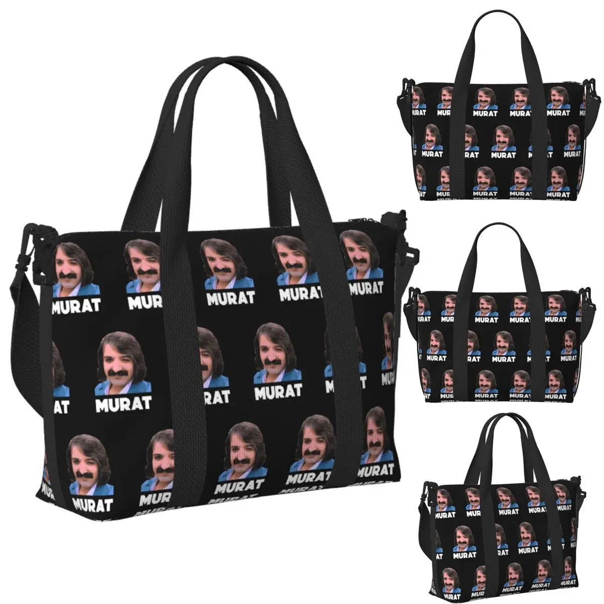 

Murat Erdem Erdemin Turkish Winker Beach Travel Bag Large Capacity Tote Bags for Gym Yoga Women Shopping Duffle Shoulder Bag