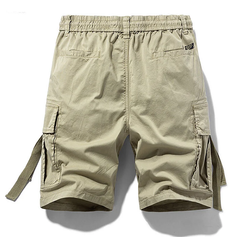 夏の男性綿カーゴショーツメンズ屋外マルチポケットショーツ男性カジュアルスポーツストリートショーツ男性作業サファリショートパンツ