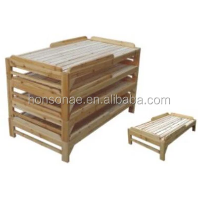 Kindergarten Environmental protection Solid Wood Children's Bed Children's Home Furniture for Sale Child Wooden Bed