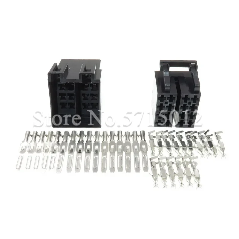 

16 Hole 3.5mm Auto Audio Cable Socket Automotive ISO Wire Plug Female Male Connector