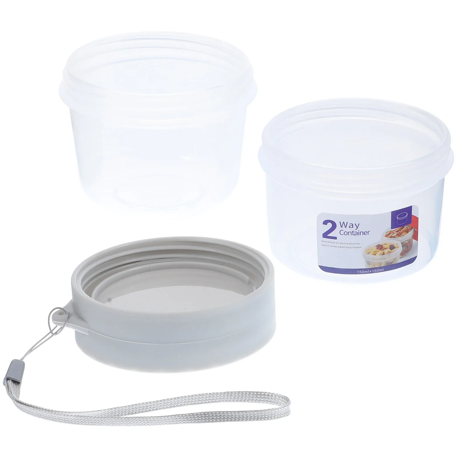 

Двухслойный герметичный контейнер для хранения, портативная чашка для завтрака, для фруктов, йогурта, овсянки, для еды на ходу, многоразовый контейнер для свежих продуктов
