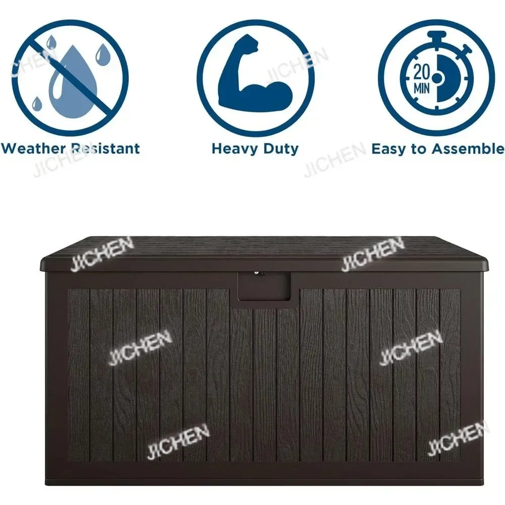 المبيعات الساخنة بني داكن صندوق التكنولوجيا الغامضة كوسكو كبير 150 جالون صندوق تخزين خارجي لعبة المنظم صناديق للملابس إغلاق