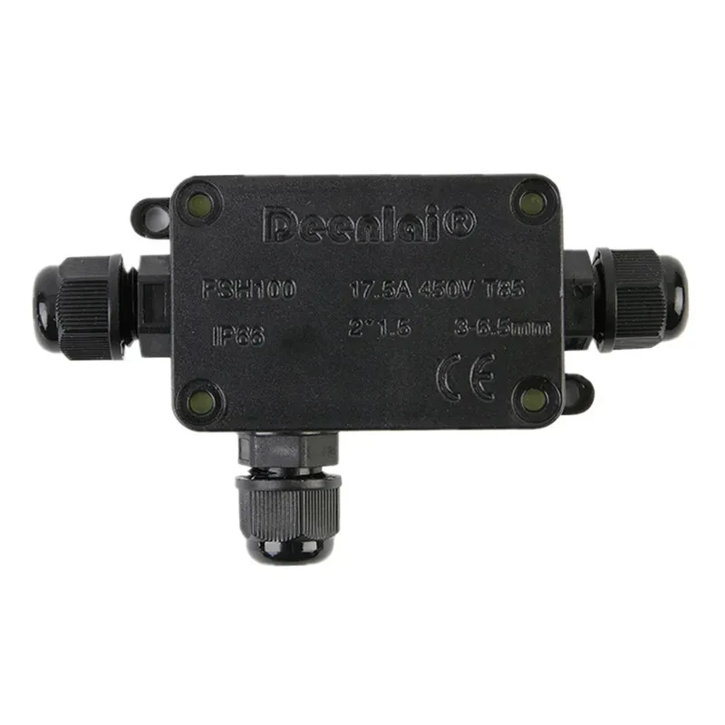 Waterdichte schakelkast IP66 afgesloten vlamvertragend met terminals voor kabels van 3 mm tot 6 5 mm tweeweg drieweg 450 volt buitenconnector geschikt voor led lampen tuinen gevels woon en industrie