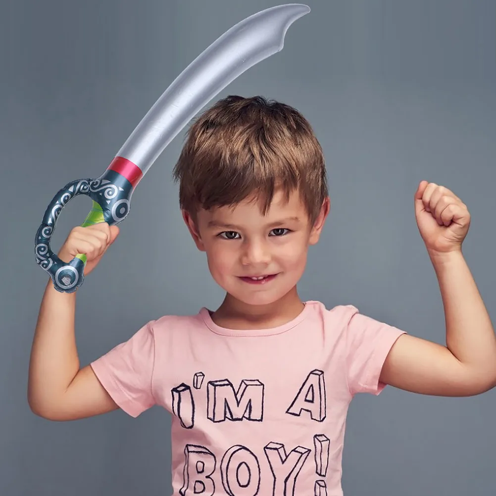 Espada con cuchillo de pirata para fiesta de cumpleaños y Halloween, accesorios para escenario, juguete de Cosplay para niños, regalos, espada inflable
