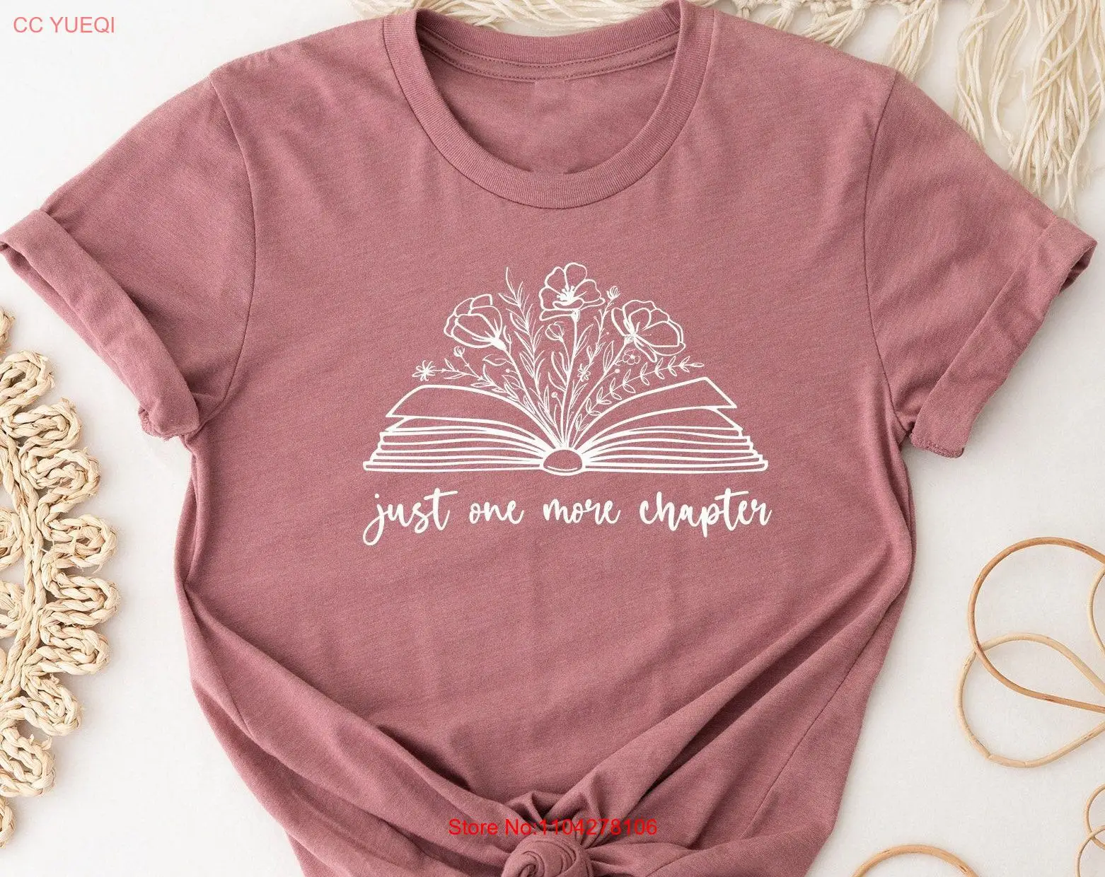 

Just One More Chapter T shirt Funny Reading Book Lover Enthusiast Librarian Nerd Teacher long or short sleeves