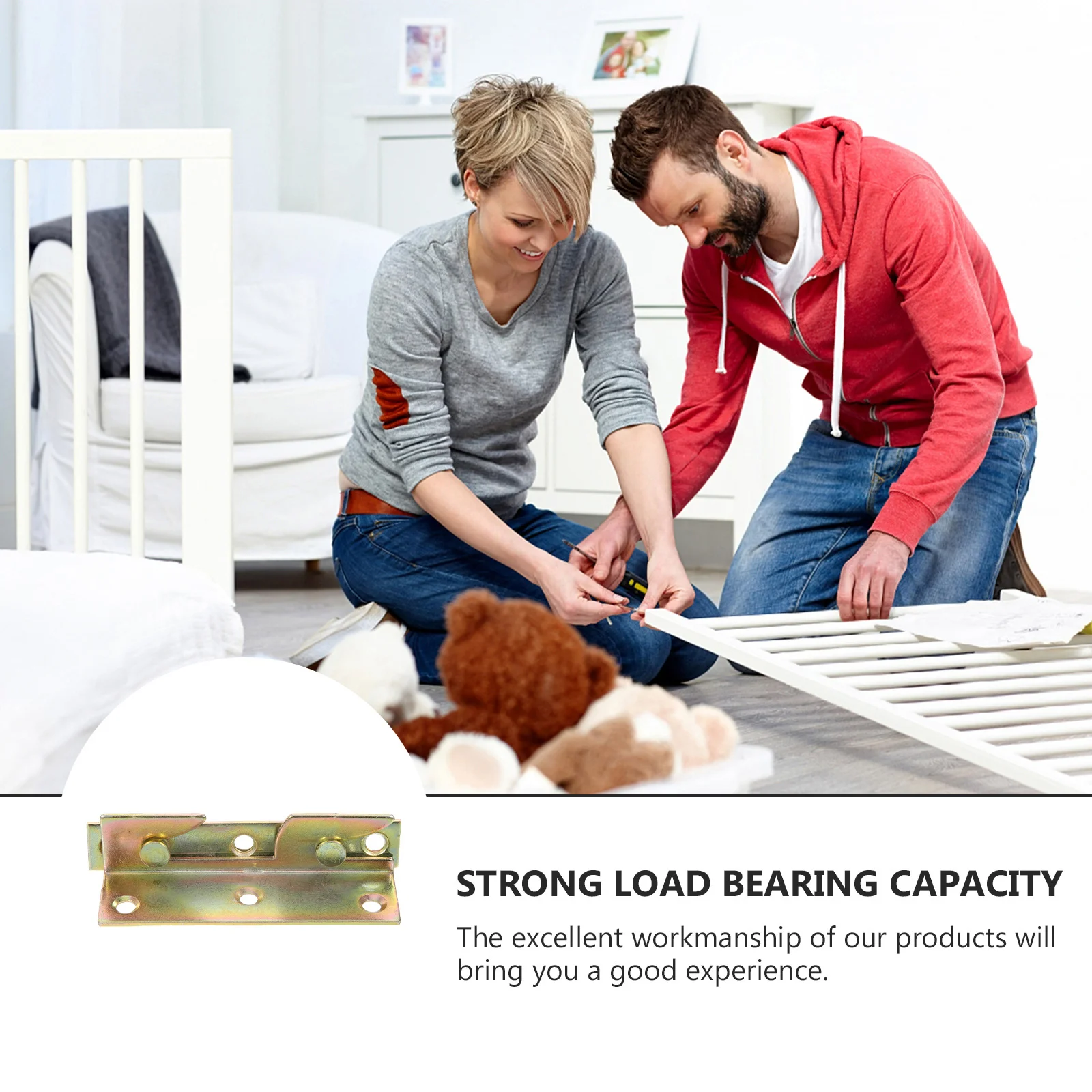 

12 шт. кронштейны для поручней кровати, сверхмощная утолщенная фурнитура для рамы, простая установка, разъем для рамы кровати, мебельные аксессуары