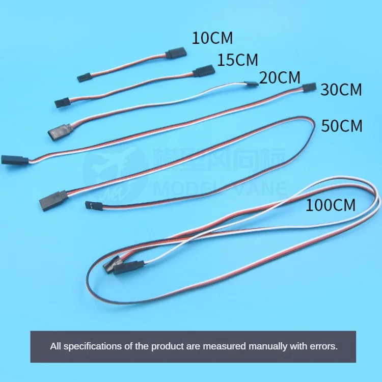 1pc 10/15/20/30/50/100cm Anti-interference Servo Extension Cable 30/60 Core Stranded Wire For Futaba JR Servo Helicopter Car Toy