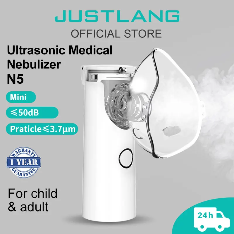 Justang Adjustable Mist Portable Nebulizer Mini Mesh Household Medical Silent Ultrasonic Inhaler Steam Device For Asthma Baby