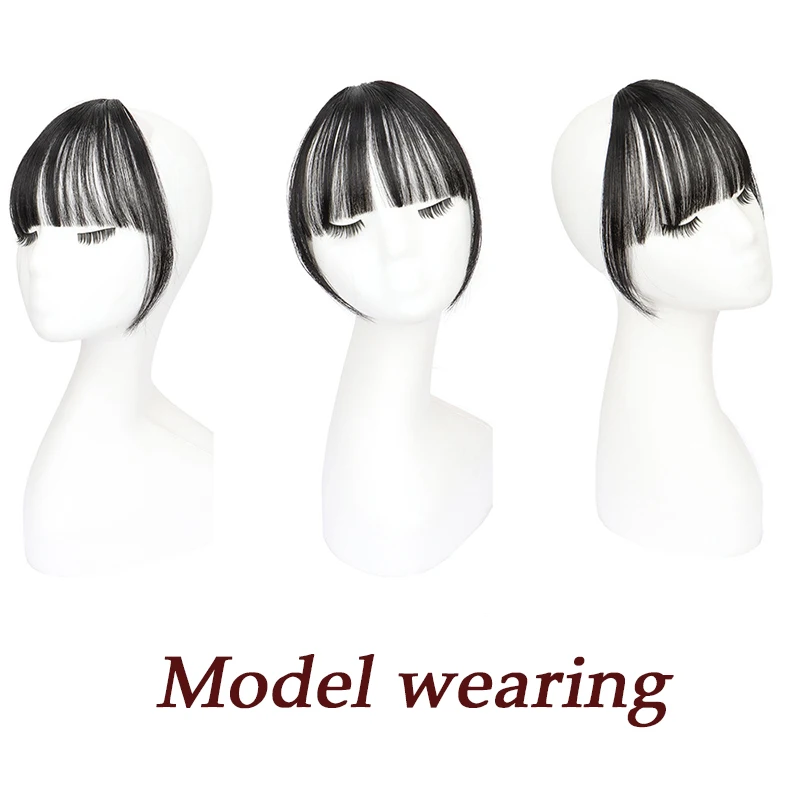 Clip-In Bangs Wig | Synthetic Hair with Delicate Temple-Enhanced Bangs | for Women's Costume Parties, Cosplay & Daily Use image 6
