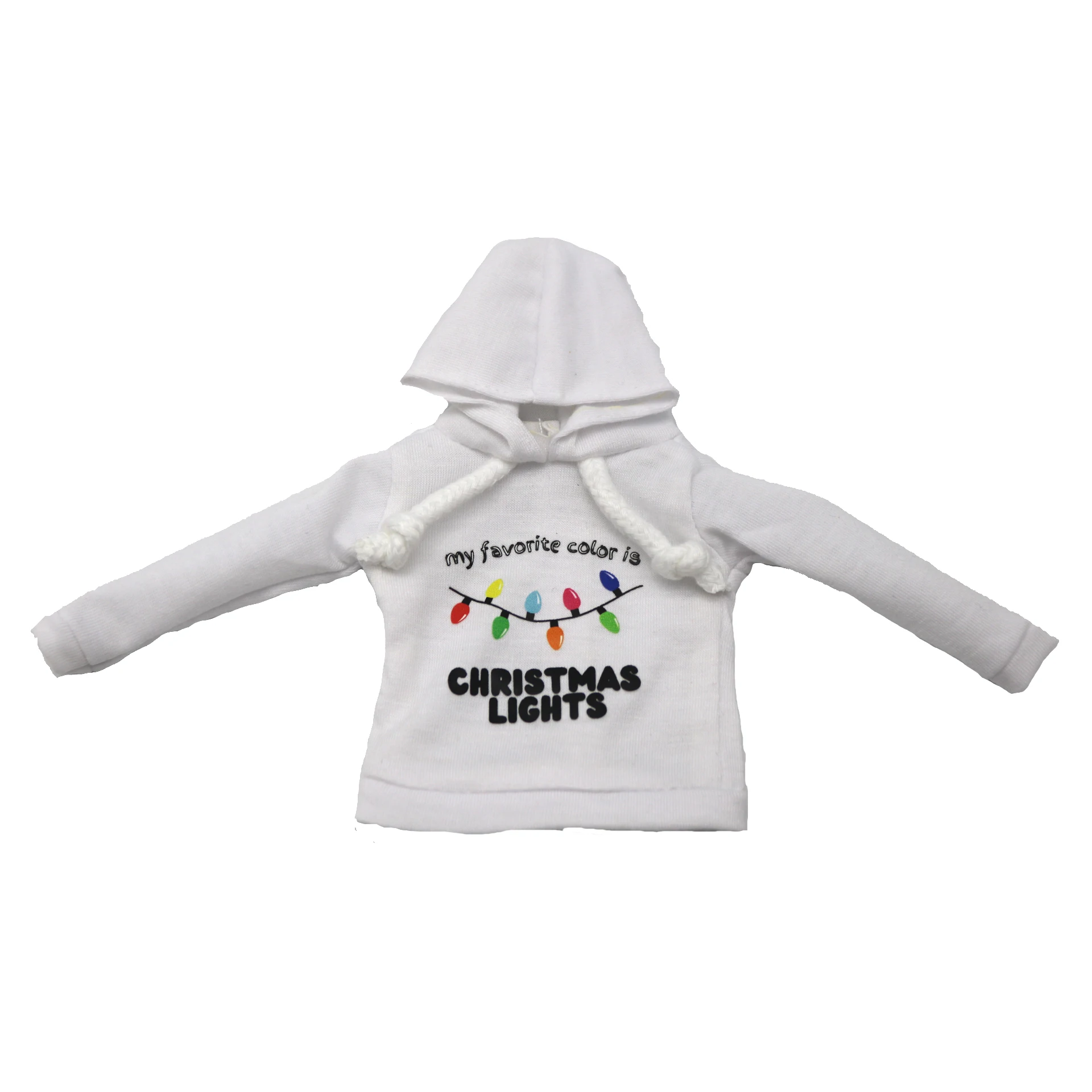 New 30cm 1/6 Doll jeans shorts long sleeves Christmas lights themed hoodie set Daily Wear Clothes for Barbies doll Accessories