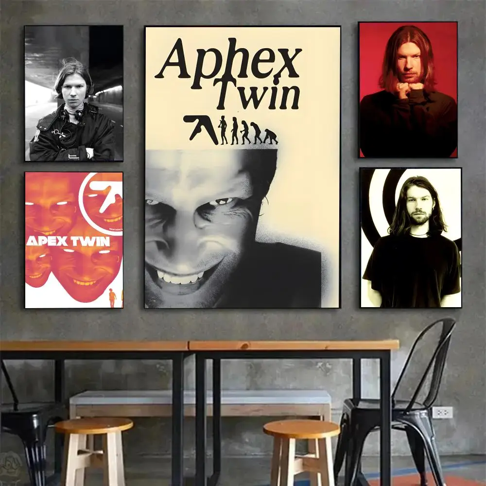 Musician Electronic Aphex Twin Poster Painting Wall Art Mural for Living Room Home Decor and Gifts