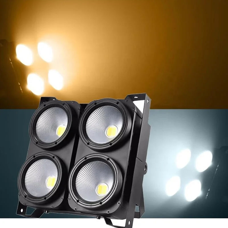 4x100W Warm White & Cool White COB LED Blinder Light Strobe Light Disco Wedding Club Bar Party DMX512 LED Stage Light Show