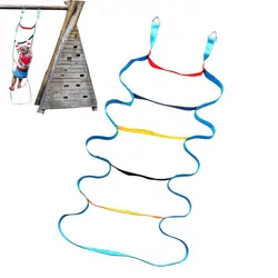 Baum leiter Edelstahl Schnallen Baumhaus Seil Leiter bunte Gurtband Kinder Kletterseil Kletterseil Baum Schaukel mit