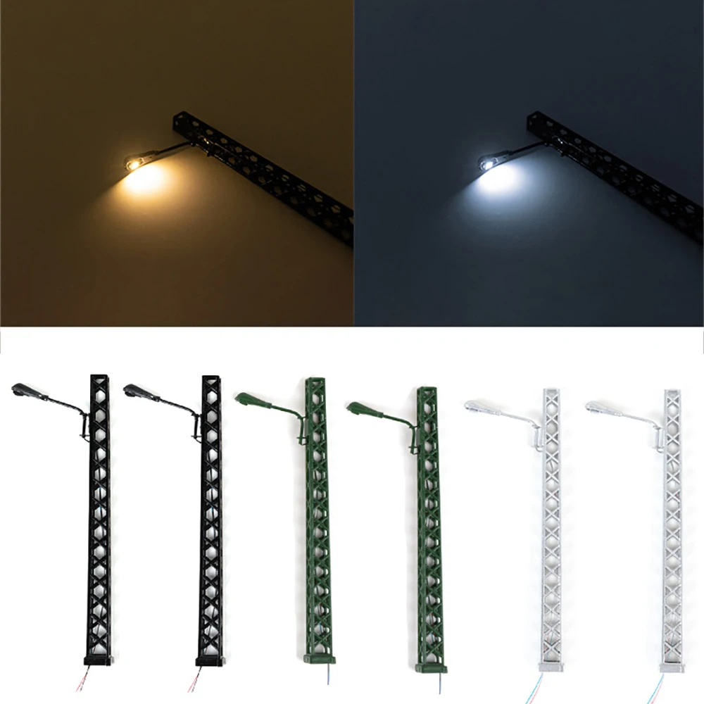 Calibre de luz led h0: 87, 5pcs, calibre leve para modelo ferroviário, trem, trilho, paisagem acessórios de decoração