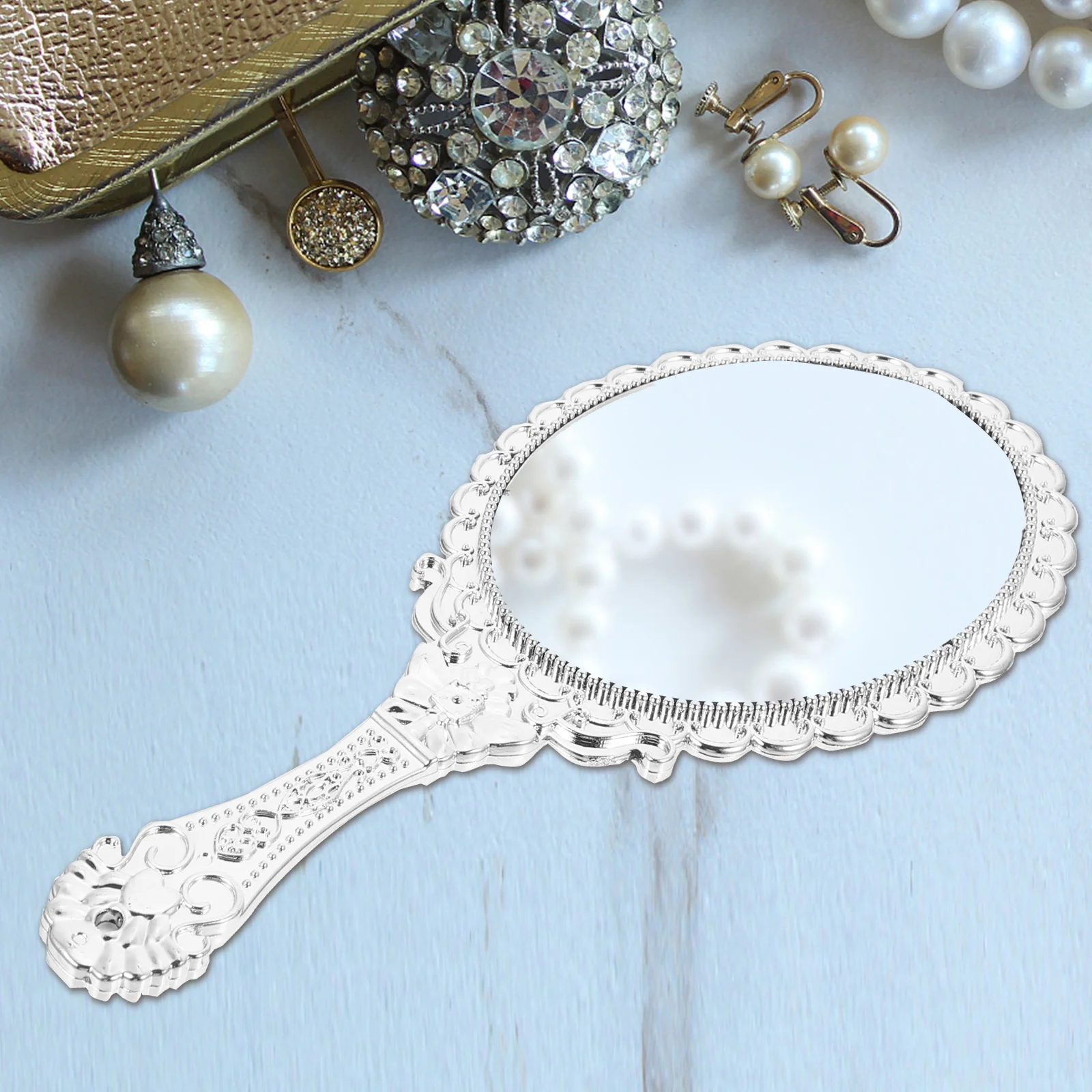 Miroir de maquillage rond de voyage portatif, petit miroir Compact Vintage, Design Portable pour femmes, miroirs compacts pour retouches de maquillage