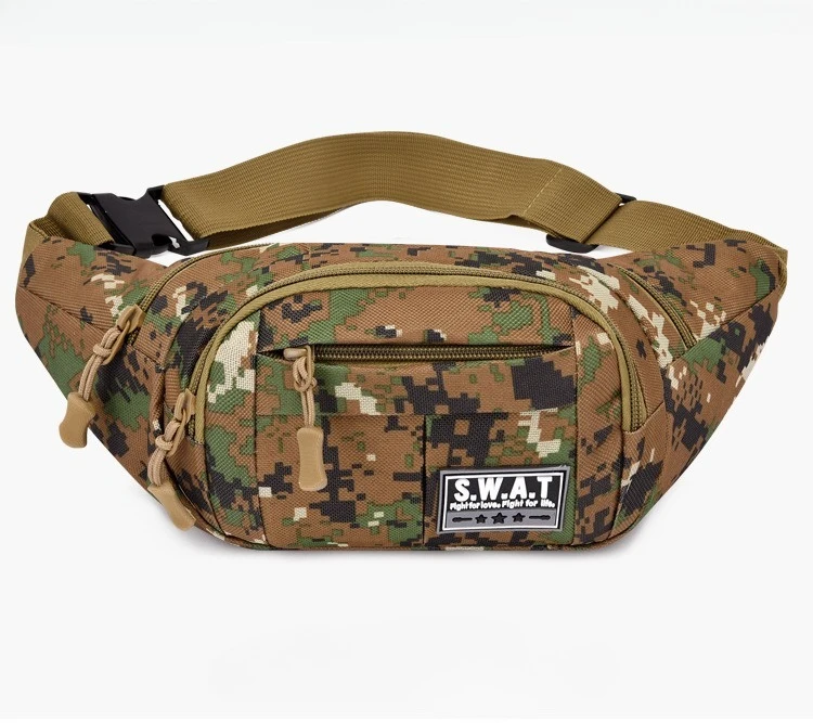 Neue Vier-Reißverschluss-Mehrschicht-Herren-Gürteltasche Outdoor Freizeit Sport Damen Brusttasche Reise Handy-Geldbörse – Detail 12