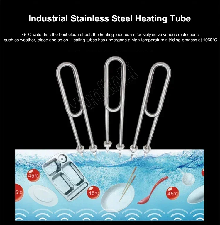 منظف أطباق تجاري بالموجات فوق الصوتية ، غسالة أطباق أوتوماتيكية ، منظف أطباق ، 25 كيلو هرتز ،