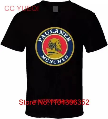 Hot T Shirt Logo Paulaner Brauerei Munchen Black long or short sleeves