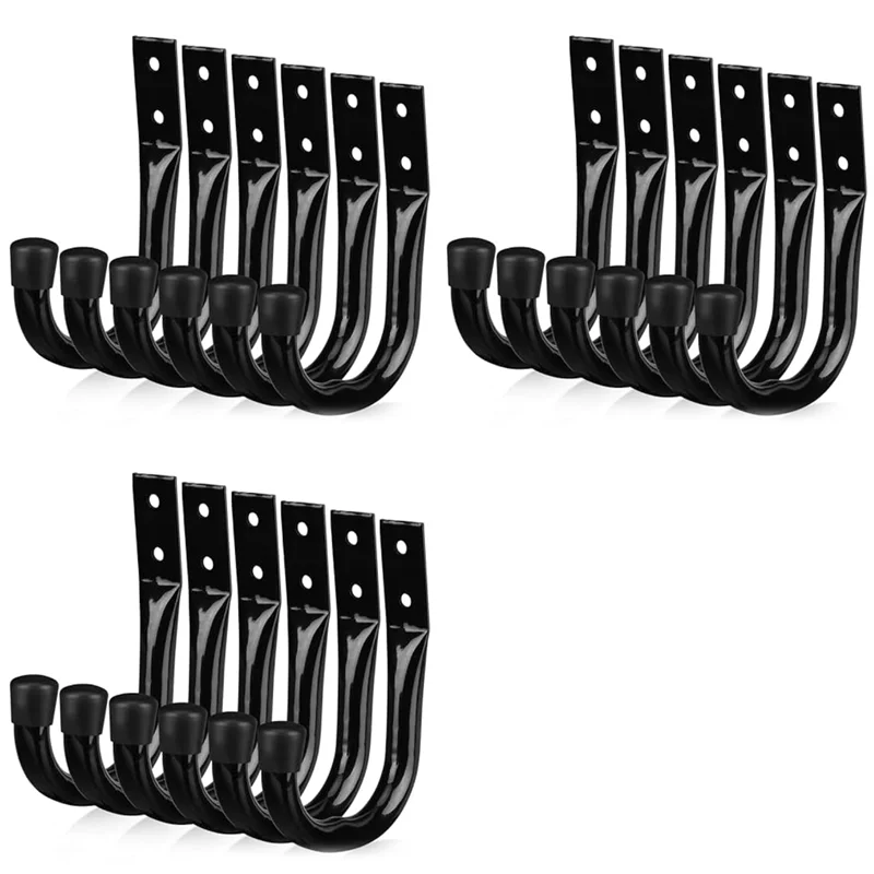 

【ФОРРИТ!】18 шт. сверхмощные крючки для хранения в гараже, велосипедные крючки для гаражной стены, универсальные гаражные крючки, J-крючок для настенного крепления для подвешивания