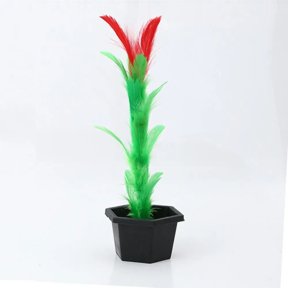 Feather Flower Magic Tricks Comedy Funny Flower Trick Show Prop Party Flowerpot Wand Stage Show Prop Appearing Flower Trick Toys