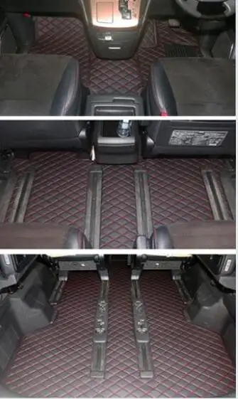 Custom full set car floor mats + trunk mat for Right Hand Drive Toyota Vellfire 7 8 seats 2014-2008 waterproof durable carpets