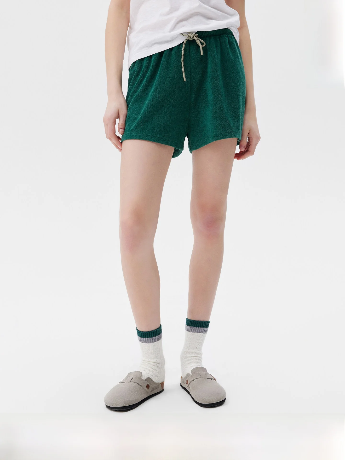 arsoftnotes-short-en-coton-a-texture-eponge-couleur-unie-coupe-droite-ample-decontracte-pour-femme-printemps-ete