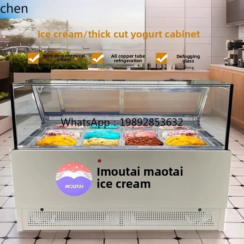 BX  Snow Elf, Internet celebrity candied gourd thick cut fried yogurt display cabinet air-cooled frost-free salmon cabinet