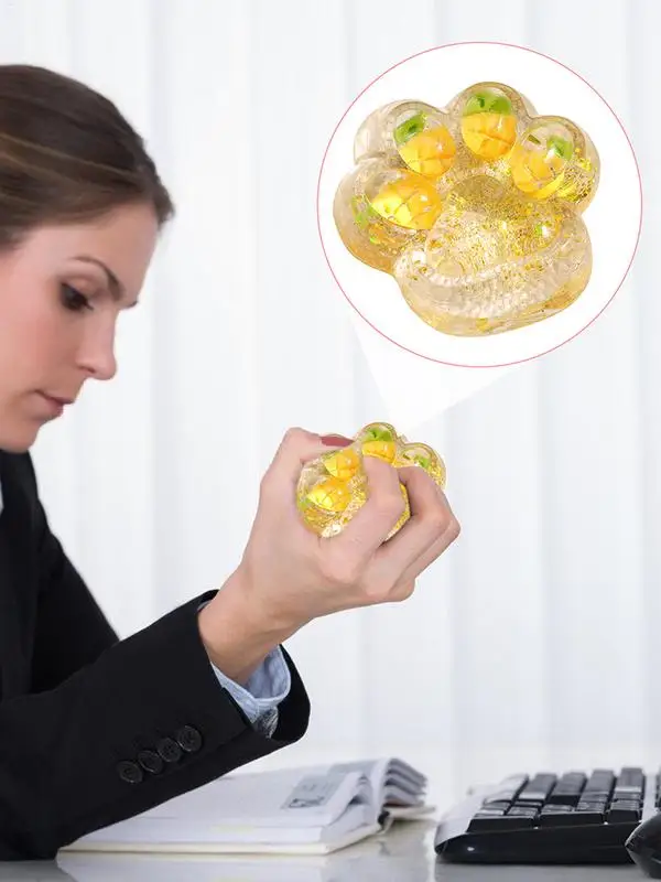 บีบของเล่นโปร่งใส Cat PAW ของเล่นการ์ตูน Antistress ช้า Rebound ของเล่น Sticky ความเครียดบรรเทาผ่อนคลายของเล่น