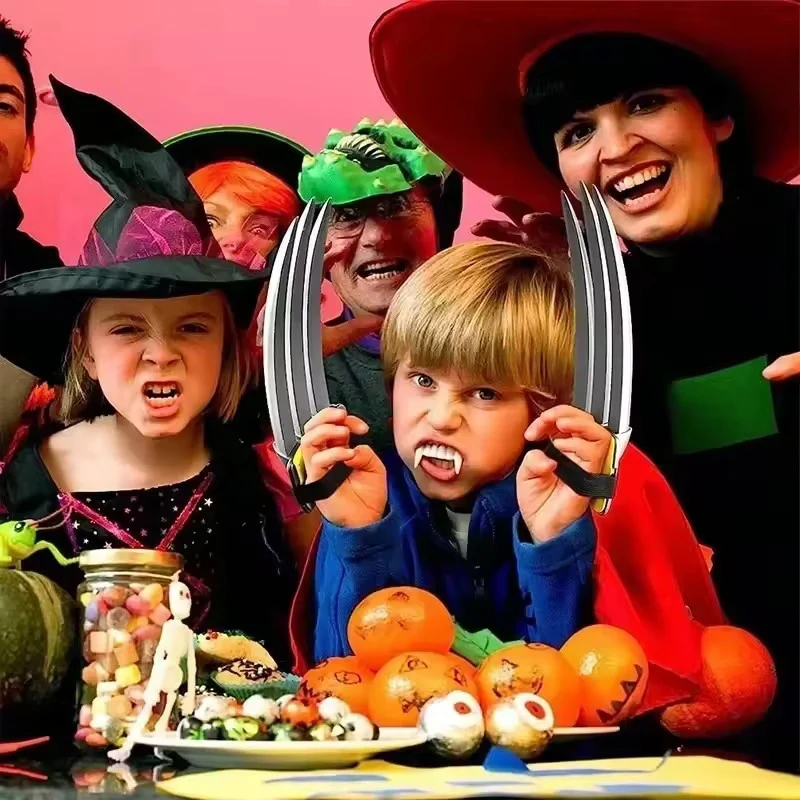 Supereroe X-Men Wolverine Bambini Cosplay Artigli di lupo Festa di Halloween Wolverine Puntelli Cosplay per ragazzi Ragazze Regalo