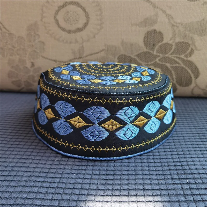 Chapeau de Prière Arabe pour Homme Musulman, Turban Brodé, Bonnet Hijab, Casquettes Musulmanes, Musulmans, Saoudiens, Musulmans, Indiens, Islam, 4
